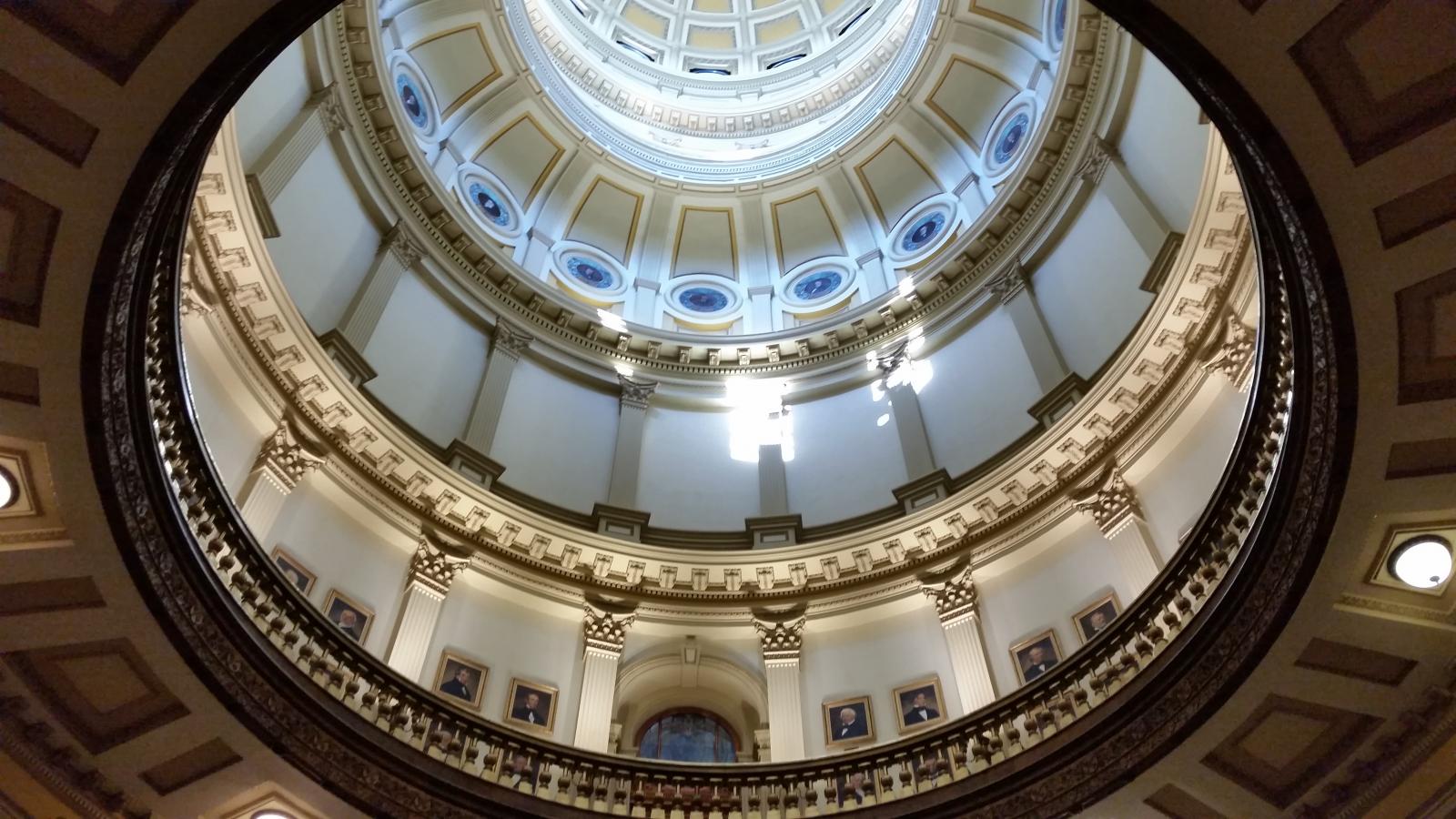 tiered interior of capitol dome